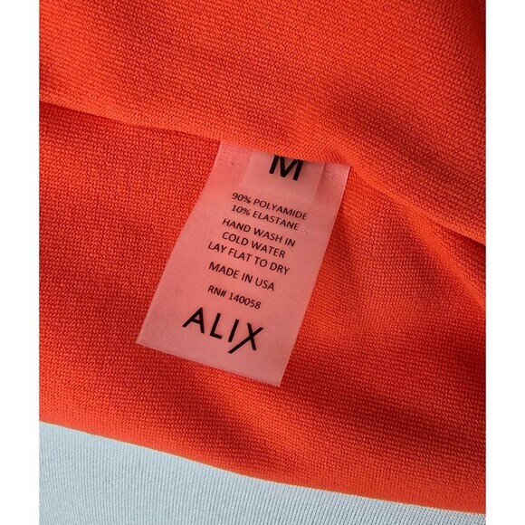 Alix NYC Dress Mini Dress Ruched Bodycon Sleeveless Party Orange‎ Medium M - Picture 9 of 9